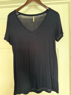 Banana Republic Navy V-Neck Short Sleeve Tee - Classic Navy